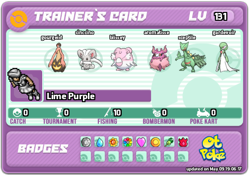 Lime Purple Card otPokemon.com