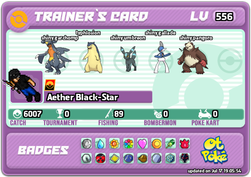 Aether Black-Star Card otPokemon.com