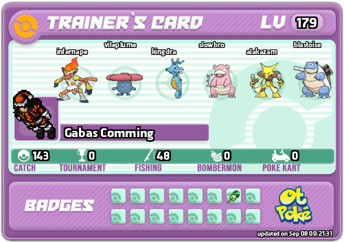 Gabas Comming Card otPokemon.com