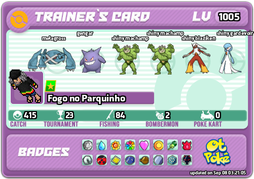 Fogo no Parquinho Card otPokemon.com