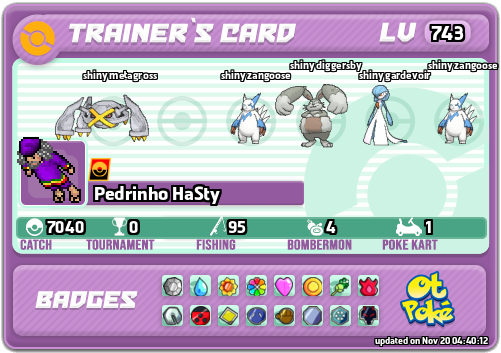 Pedrinho HaSty Card otPokemon.com