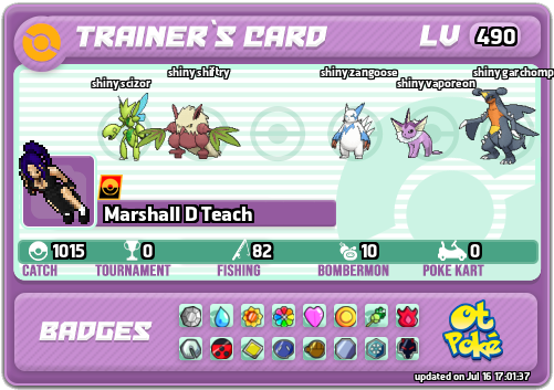 MarshaII D Teach Card otPokemon.com