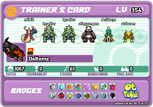 Daltomz Card otPokemon.com