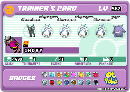 C H O V Y Card otPokemon.com