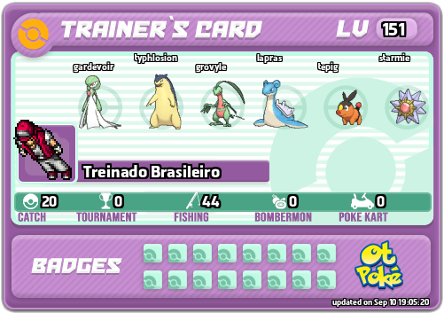 Treinado Brasileiro Card otPokemon.com