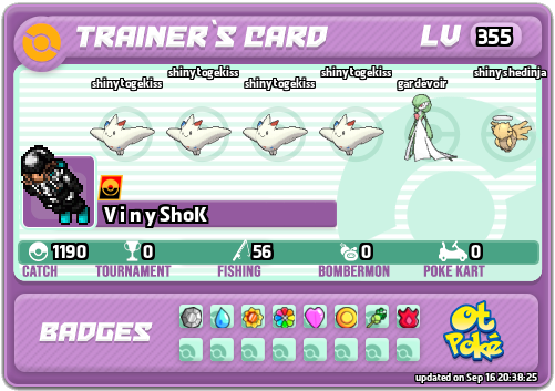 V i n y ShoK Card otPokemon.com