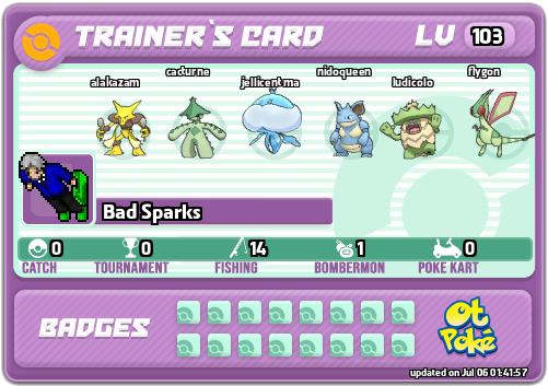 Bad Sparks Card otPokemon.com