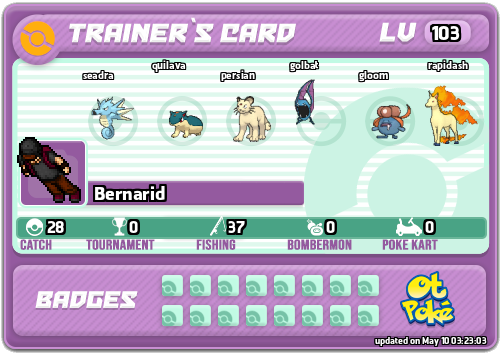 Bernarid Card otPokemon.com