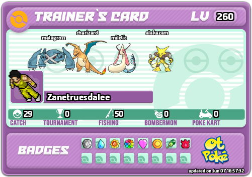 Zanetruesdalee Card otPokemon.com