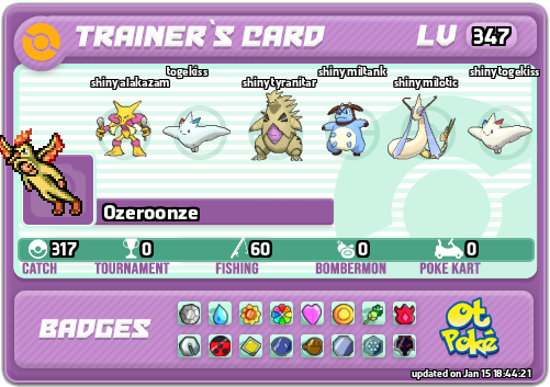 Ozeroonze Card otPokemon.com