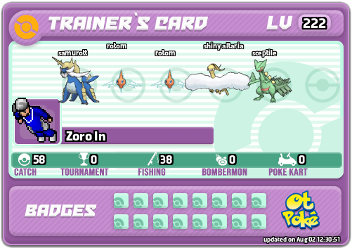 Zoro In Card otPokemon.com