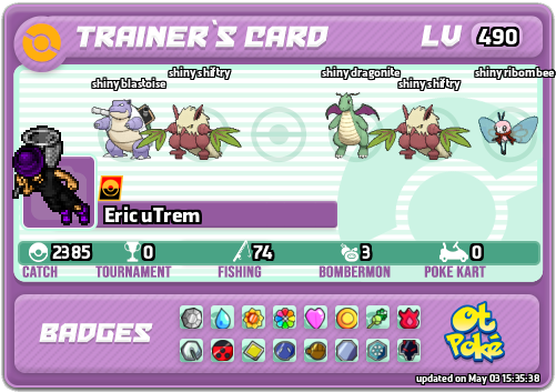 Eric uTrem Card otPokemon.com