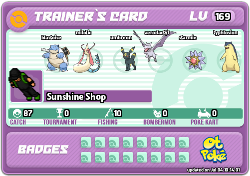 Sunshine Shop Card otPokemon.com