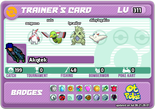 Akqtek Card otPokemon.com