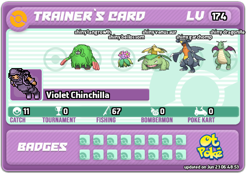 Violet Chinchilla Card otPokemon.com
