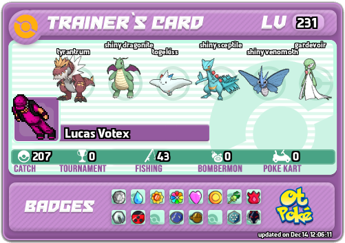 Lucas Votex Card otPokemon.com