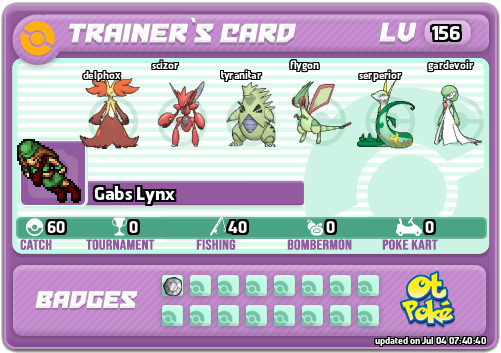 Gabs Lynx Card otPokemon.com