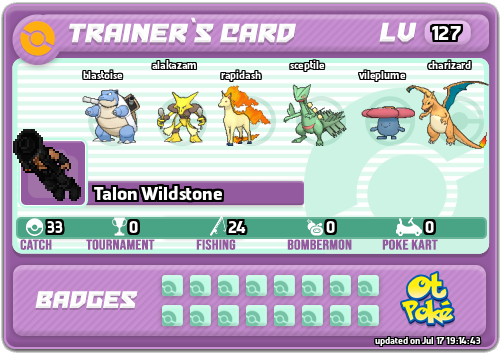 Talon Wildstone Card otPokemon.com