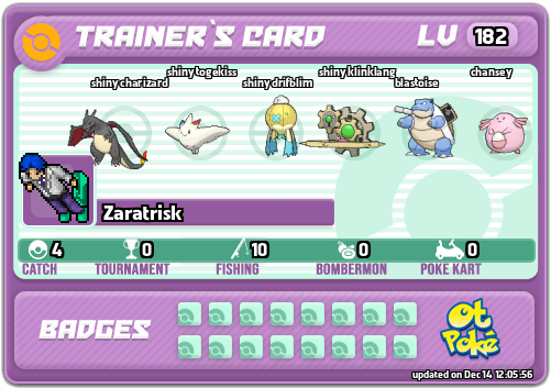 Zaratrisk Card otPokemon.com