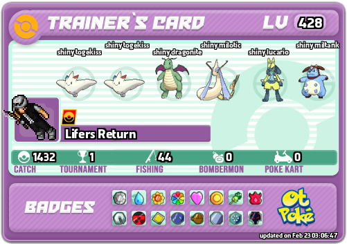 Lifers Return Card otPokemon.com