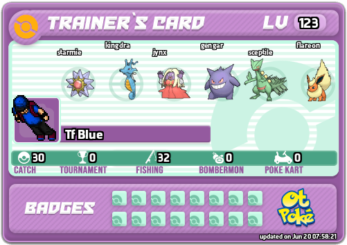 Tf Blue Card otPokemon.com