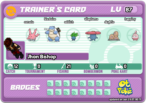 Jhon Bishop Card otPokemon.com
