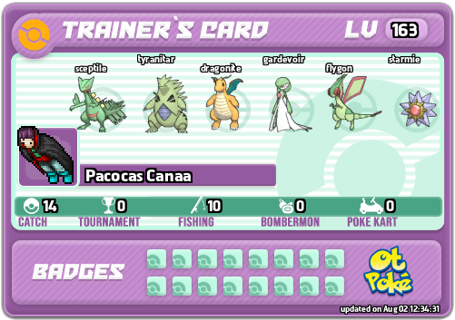 Pacocas Canaa Card otPokemon.com