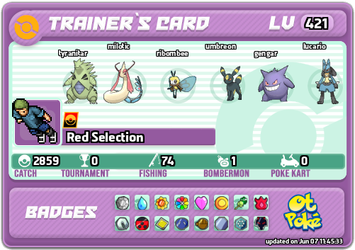 Red Selection Card otPokemon.com