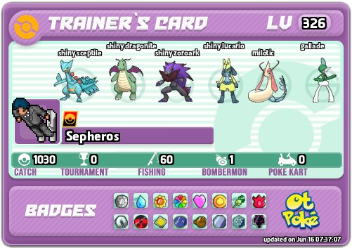 Sepheros Card otPokemon.com