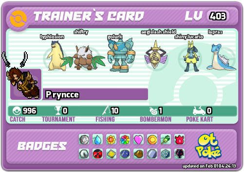 P ryncce Card otPokemon.com
