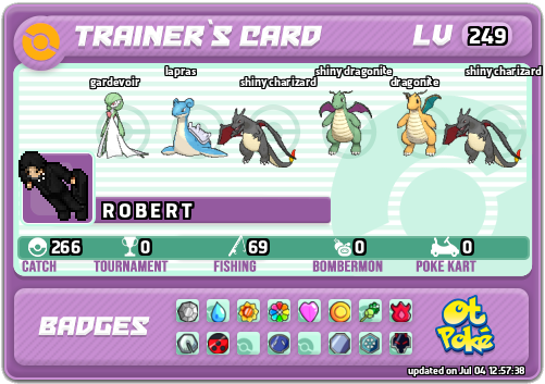 R O B E R T Card otPokemon.com