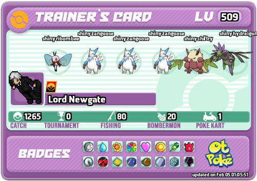 Lord Newgate Card otPokemon.com