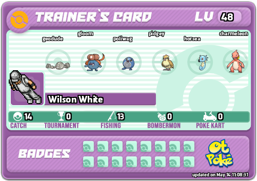 Wilson White Card otPokemon.com