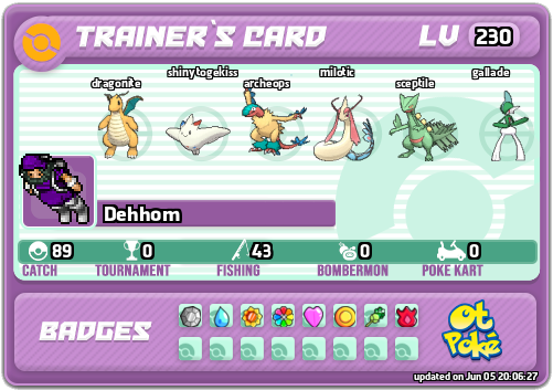 Dehhom Card otPokemon.com
