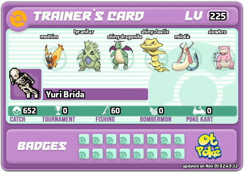 Yuri Brida Card otPokemon.com