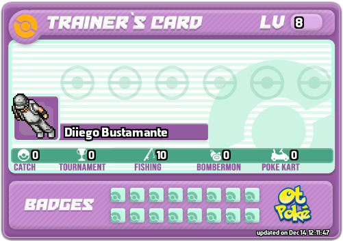 Diiego Bustamante Card otPokemon.com