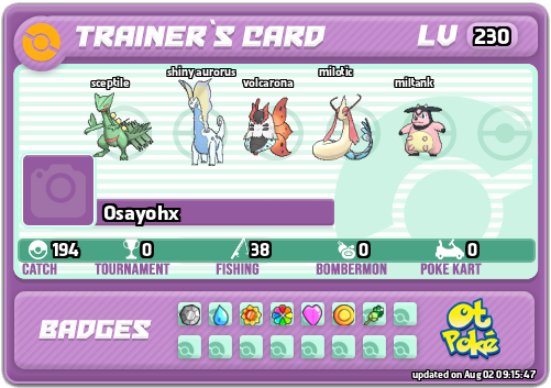 Osayohx Card otPokemon.com
