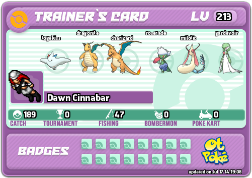 Dawn Cinnabar Card otPokemon.com