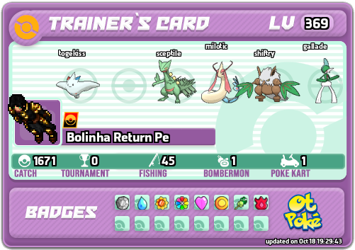 Bolinha Return Pe Card otPokemon.com