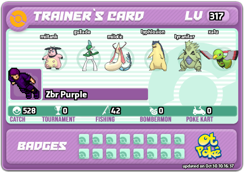 Zbr Purple Card otPokemon.com