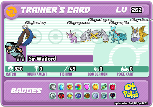 Sir Wailord Card otPokemon.com