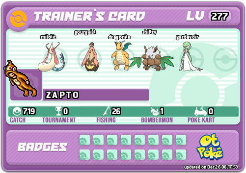 Z A P T O Card otPokemon.com