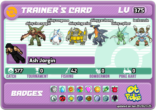 Ash Jorgin Card otPokemon.com