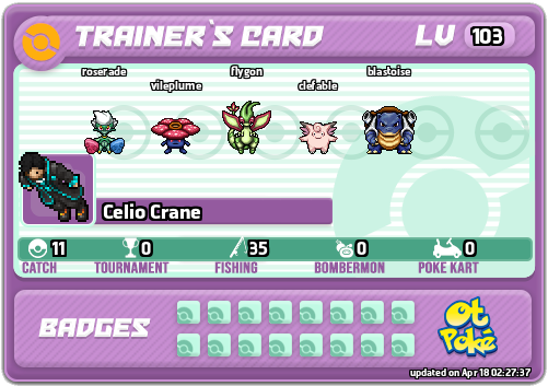 Celio Crane Card otPokemon.com