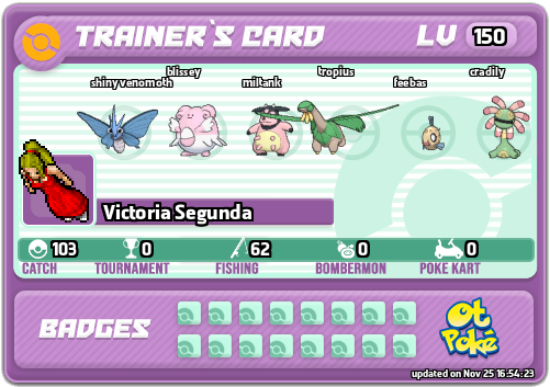 Victoria Segunda Card otPokemon.com