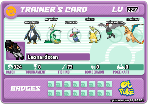 Leonardoten Card otPokemon.com