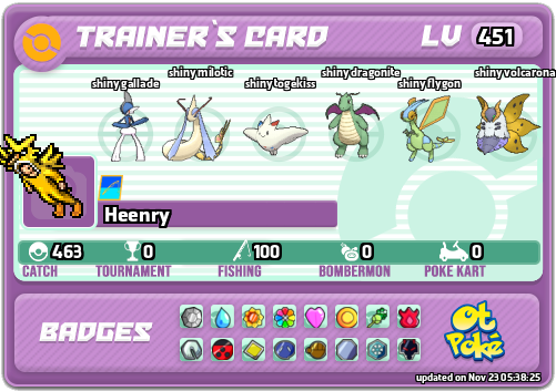 Heenry Card otPokemon.com